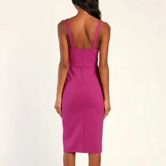 NWT Lulus Soiree Style Purple Sleeveless Bustier Bodycon Midi Dress Size‎ Medium - Picture 2 of 10